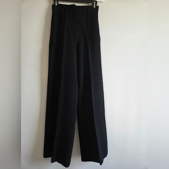 Theory Black Wide Leg Pants 0 - Picture 2 of 6